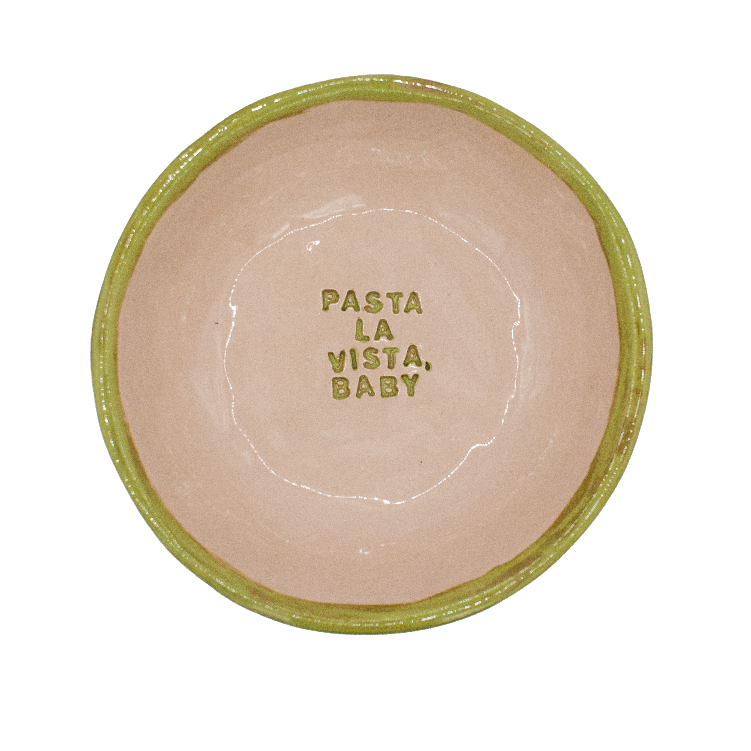 miska ceramiczna z napisem "pasta la vista, baby"