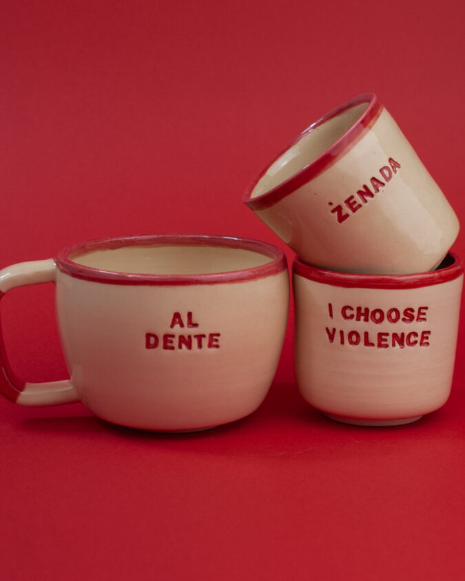 ceramiczny kubek z napisem "al dente"