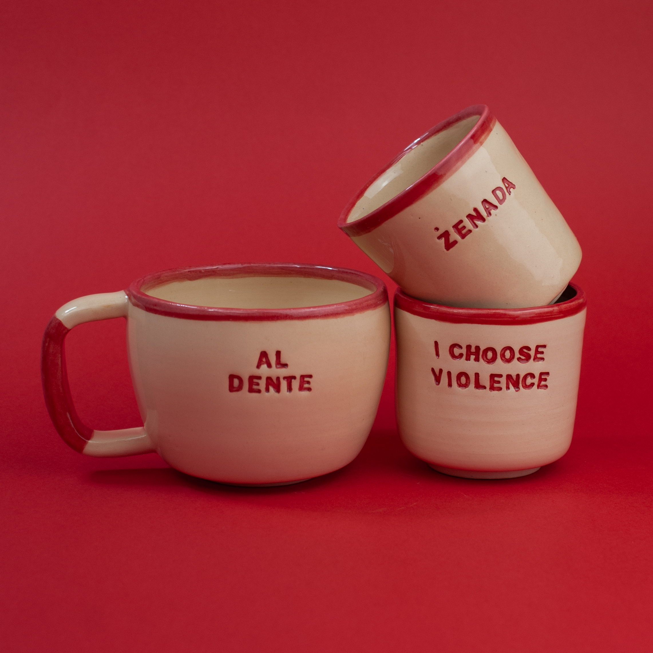 ceramiczny kubek z napisem "al dente"