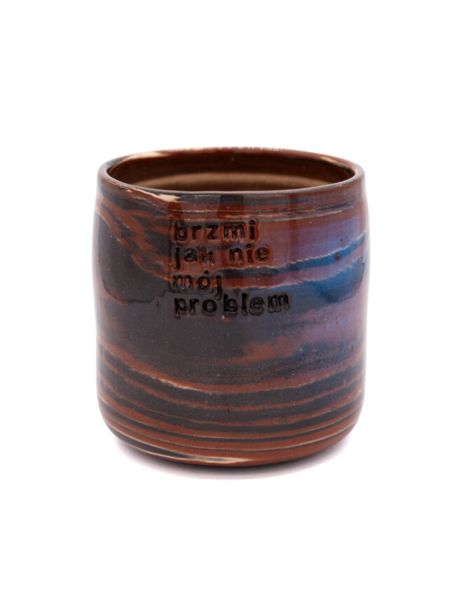 kubek ceramiczny z napisem "brzmi jak nie mój problem"