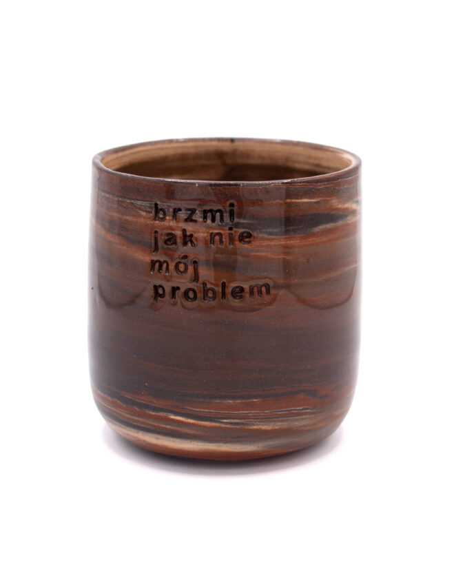 kubek ceramiczny z napisem "brzmi jak nie mój problem"